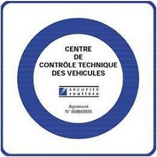 Signage identifying an approved technical inspection center for heavy goods vehicles - plus de détails dans le texte suivant l’infographie